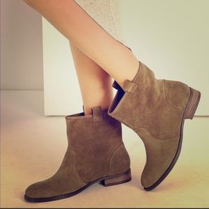 Sole Society Suede Slip On Ankle Boots